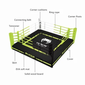 Custom Logo Mini Boxing Ring, 4 x 4 m, Kickboxing