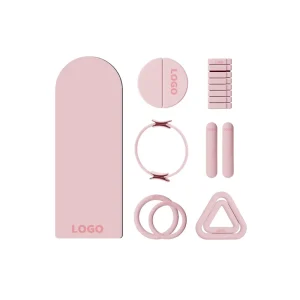 Custom Logo Natural Rubber 5 mm Pilates Bar Kit with Resistance Band and Folding Design