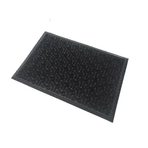 Custom Logo Non-Slip Braided Rubber Entrance Mat Extra Thick Pet-Friendly Door Mat