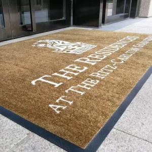 Custom Logo Nylon Door Mat Heavy Duty Dust-Removing Rubber Outdoor Doormat