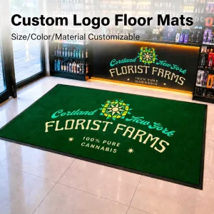 Custom Logo Outdoor Rubber Entrance Mat for Shop and Home