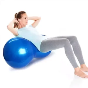 Custom Logo PVC Peanut Yoga Ball 45 90cm Eco Friendly Durable for Body Building Fitness Exercise Core Strengthening