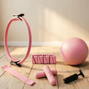 Custom Logo Pilates Accessories Set with Eco-Friendly Silicone Dumbbells and Ball