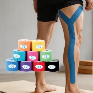Custom Logo Pre-Cut Breathable Skin-Friendly Sport Tape Roll for Joint, Leg, and Hamstring Support