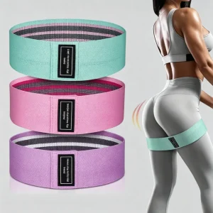 Custom Logo Printed TPE Hip Fabric Resistance Band Training Set Factory