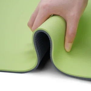 Custom Logo Printed TPE Yoga Mat Eco-Friendly Thick Double-Layer Foldable Non-Slip for Hot Yoga and Pilates