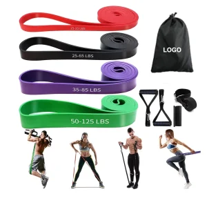 Custom Logo Printed Yoga Gym Exercise Fitness Latex Pull up Assistance Resistance Bands