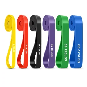 Custom Logo Pull up Assist Bands Set TPE 208cm Resistance Bands for Strength Training Gym Yoga Workout
