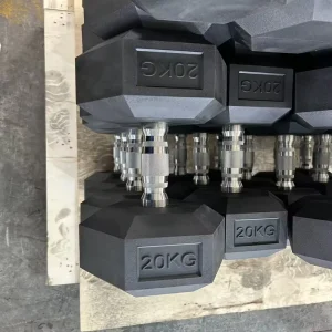 Custom Logo Rubber-Coated Fixed-Weight Dumbbell Sets for Home Gym Fitness