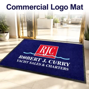 Custom Logo Rubber Entrance Mat Heavy-Duty Commercial Outdoor Storefront Mat
