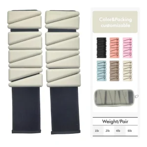 Custom Logo Silicone Ankle Weights Bulk Eco Friendly Non Toxic Adjustable for Fitness Studio Physical Therapy