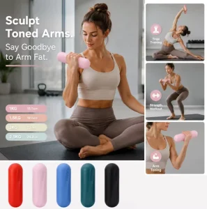 Custom Logo Silicone-Coated Dumbbells for Women, Factory Fitness Weights