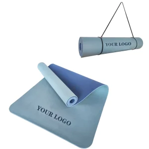 Custom Logo TPE Yoga Mat Eco-Friendly Printed Thick Durable Non-Slip Fitness Pilates Mat