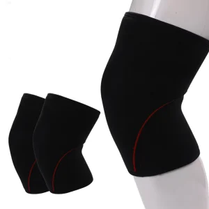 Custom Logo Thick Nylon and Cotton All-Season Weightlifting Compression Sports Knee Sleeve Support Brace