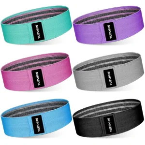 Custom Logo Training Fitness Exercise Natural Fabric Resistance Bands for Working Out