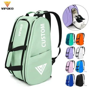 Custom Logo Waterproof Pickleball and Badminton Bag with Separate Shoe Compartment and Wet-Dry Separation