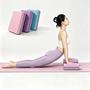Custom Logo Yoga Block Eco Friendly Non Slip Skin Friendly Surface High Density EVA Yoga Block