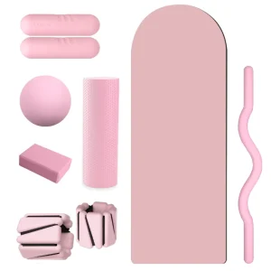 Custom Logo Yoga Pilates Set Pu 5mm Non Slip Folding Ankle Weight Fitness Kit Exercise Mat