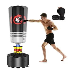 Custom MMA Leather Freestanding Kickboxing Bag for Martial Arts Training