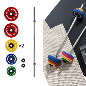 Custom Mini Bumper Plate Figurine Fitness Weight Gym Barbell Set