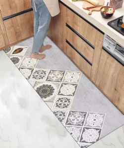 Custom Modern Water-Resistant Anti-Fatigue Non-Slip Washable Long Kitchen Mat