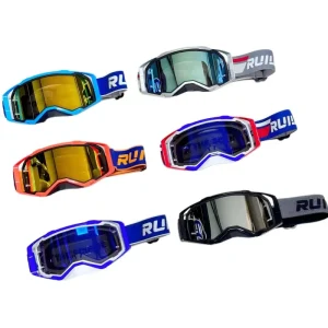 Custom Motocross Goggles with Tear-Offs for Off-Road Dirt Bike and Motorcycle Use