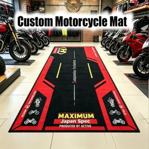 Custom Motorcycle Pit Mat Oil-Proof Motorcycle Floor Carpet Matting Garage for Motorcycle Repair Station Use