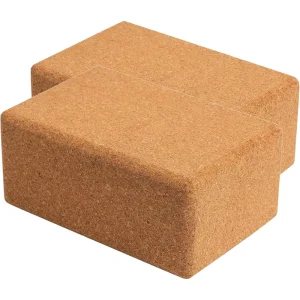 Custom Natural Cork Yoga Block Premium Non Slip High Density Yoga Brick for Pilates Meditation Stretching Balance Training