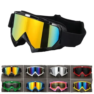 Custom OEM Unisex Motorcycle Goggles for Dirt Bike Motocross Skiing Windproof UV Protection Full Rim Plastic