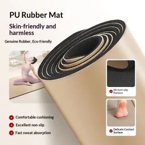 Custom Packaging 5mm Folding Yoga Mat Eco Odor-Free Rubber Mat Bulk Supply for Yoga Studios