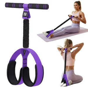 Custom Pedal Resistance Band with Handle 55LBS Exercise Resistance Bands Sit up Workout Equipment for Women Home Gym