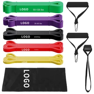 Custom Portable Home Exercise Strength Training Set Heavy Level Gymnastics Resistance Bands Loop Latex TPE Booty Bands