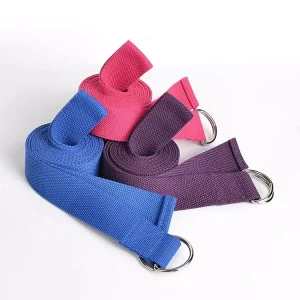 Custom Portable Nylon Pilates Accessories Ring Adjustable Stretching Yoga Strap