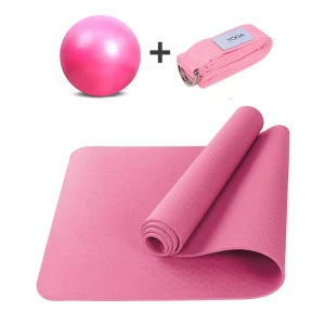 Custom Print Logo Eco Friendly Lightweight Safe Comprehensive Fitness Gym Fitness Ball Yoga Mat Exercise Set