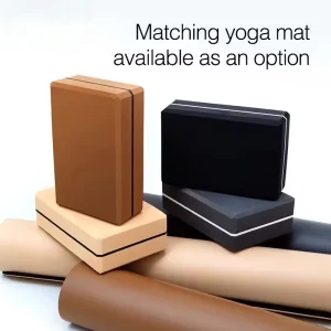Custom-Printed Eco-Friendly Non-Slip Cork and EVA Double-Layer Yoga Block, 2 Colors