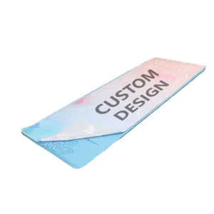 Custom Printed Microfiber Yoga Mat Towel Anti-Slip Ultra-Absorbent Fitness Mat Cover Carpet for Private Label Wellness Brands