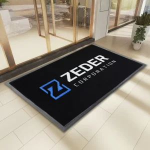 Custom Printed Nylon Logo Mat Rubber-Backed Entrance Rug