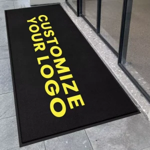 Custom Printed Rug with Rubber Bottom Logo Floor Mat Welcome Entrance Door Mat