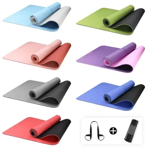 Custom Printed TPE Eco-Friendly Non-Slip Yoga Mat with Logo Strap