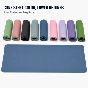 Custom Private Label TPE Yoga Mat Rectangular Odor Free Dual Texture Non Slip Workout Mat for Home Gym Manufacturer