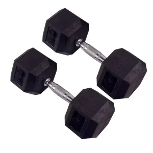 Custom Rubber Round Dumbbell Set 5kg 7.5kg 10kg for Home Gym