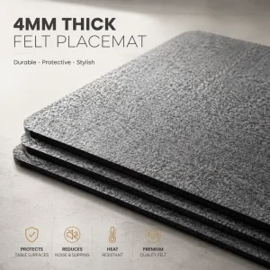 Custom Set of 4 Felt Placemats, 4 mm Thick