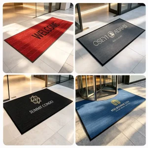 Custom-Shaped Eco-Friendly PET Textilene Anti-Slip Entrance Floor Mat for Commercial Building Elevator Lobbies