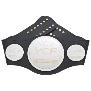 Custom Silver Laser Logo Championship Belt for Fantasy Football Wrestling Boxing Metal Adult Leather Belt