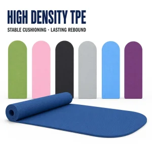 Custom Single Curved-End TPE Waterproof Easy-Clean Non-Slip Yoga Training Mat Factory Supplier