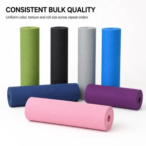 Custom Single Rounded-End TPE Non-Slip Cushioned Meditation Yoga Mat for Studio Private Label Supplier