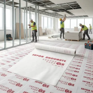 Custom-Size Double-Layer Floorguard Temporary Floor Protection Mat Waterproof Anti-Slip