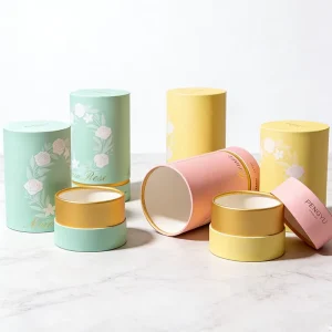 Custom Size Eco-Friendly Skin Care, Perfume, Loose Powder, Cosmetics, and Candle Packaging Kraft Paper Tube