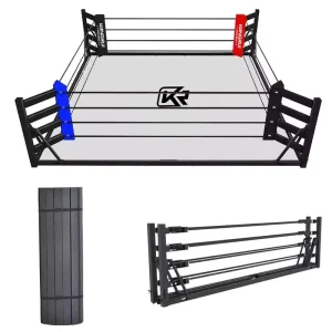 Custom Size Foldable Boxing Ring, 4m 5m 6m, Factory Direct Portable Heavy-Duty Ring