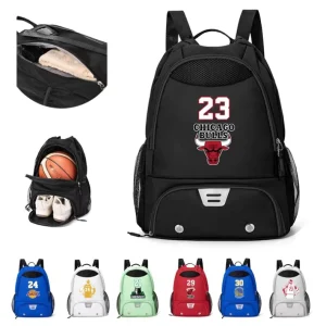 Custom Sports Basketball Backpack Large Capacity Outdoor Travel Football Backpack with Shoe Compartment